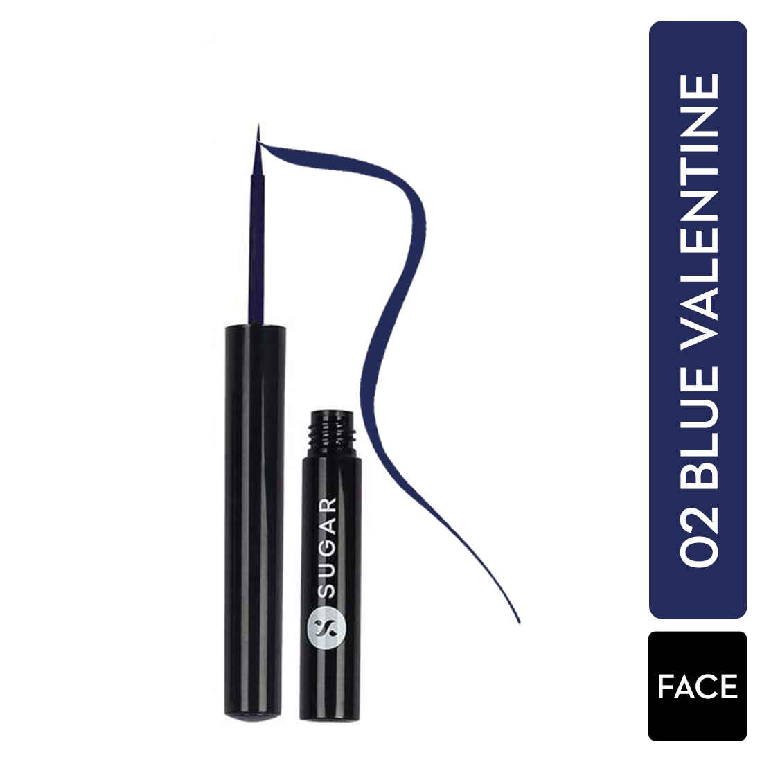 Buy SUGAR Cosmetics Eye Told You So! Smudgeproof Eyeliner - 02 Blue Valentine (Midnight Blue) Intensely Pigmented Liquid, Sweat Proof, Moisture Resistant, Long Lasting, Matte Finish - Purplle