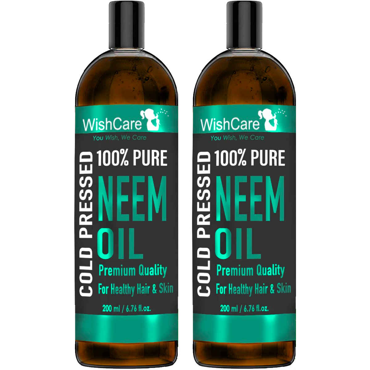 Buy Wishcare 100% Pure Cold Pressed Neem Oil - Pack of 2 (Each 200 ml) - Purplle