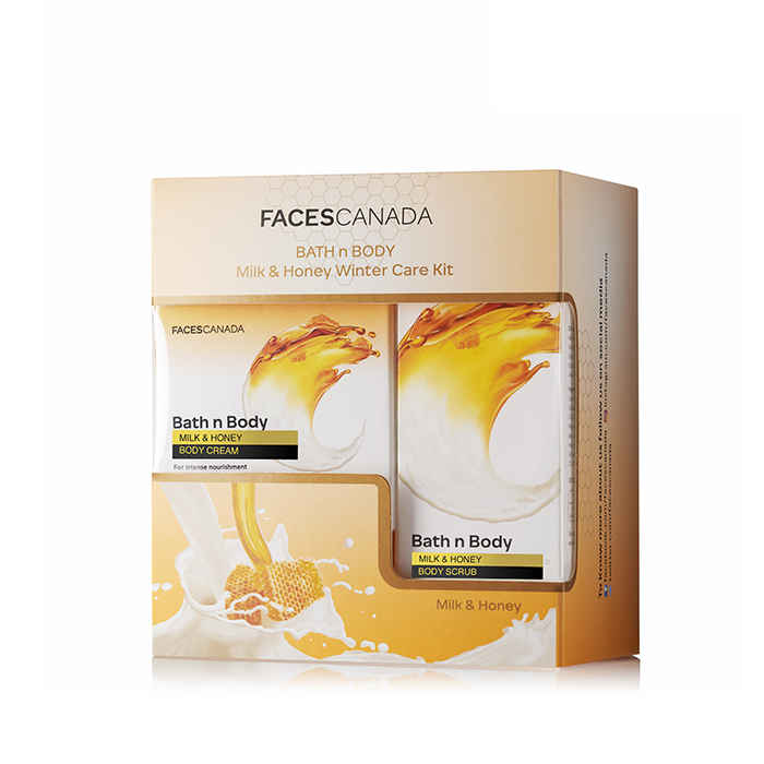 Buy Faces Canada Bath N Body Milk & Honey Winter Care Kit (350 g) - Purplle