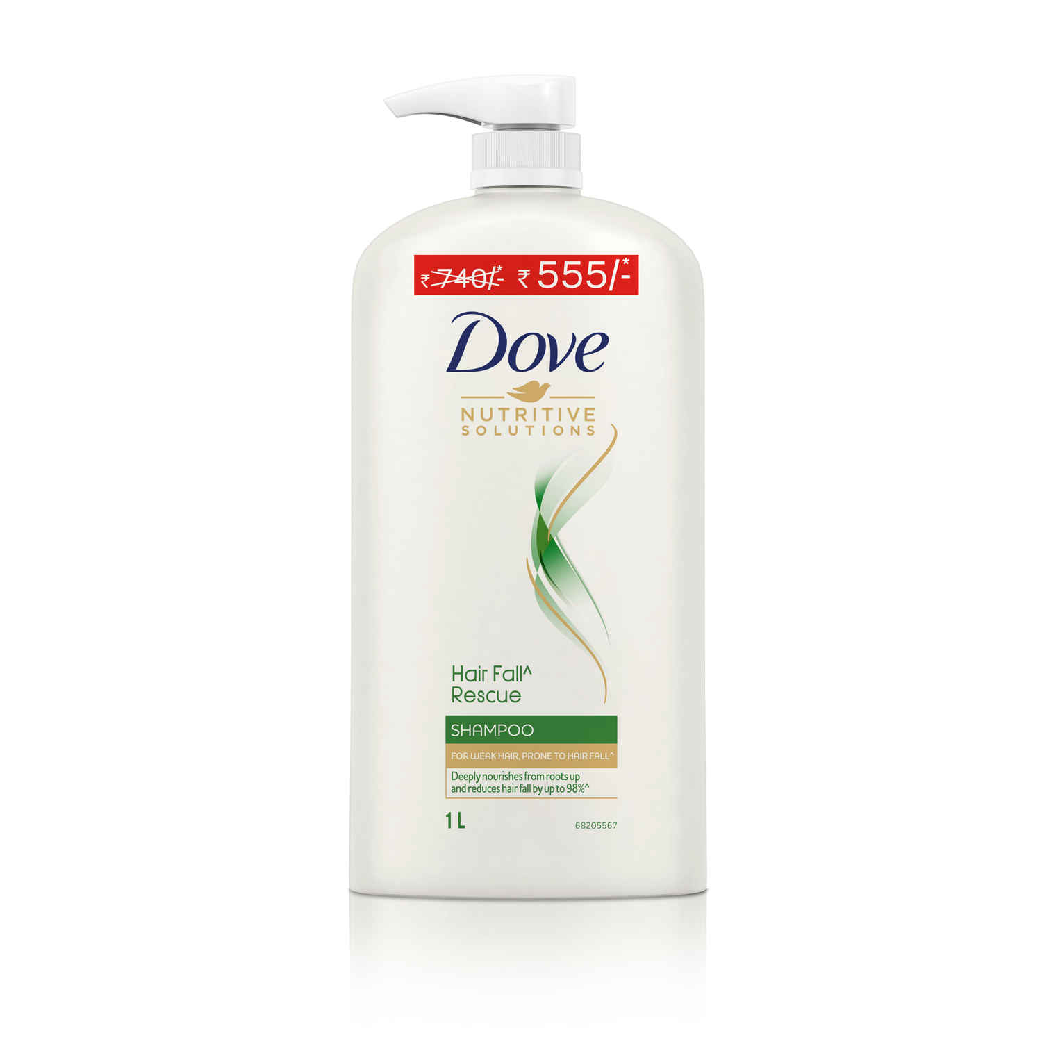 Buy Dove Hair fall Rescue Shampoo (1 Ltr) - Purplle