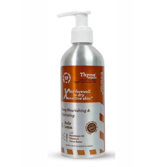 Buy Thyme Organic Deep Nourishing & Hydrating Body Lotion with Macadamia Oil -Toxic Chemical Free ( 200 ml) - Purplle