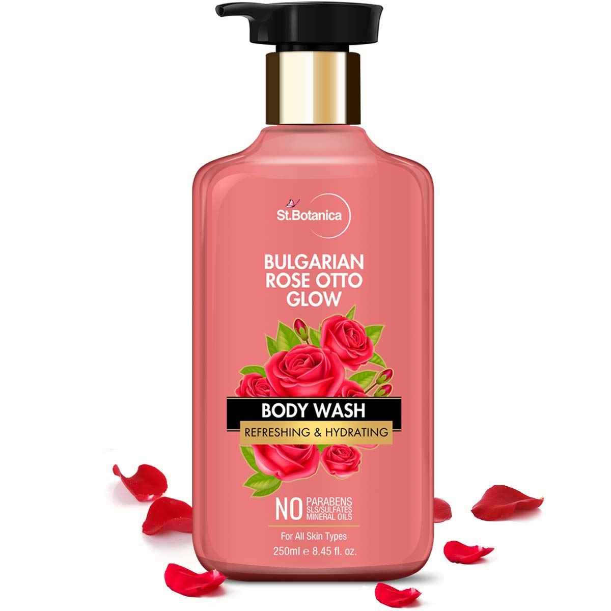 Buy StBotanica Bulgarian Rose Otto Glow Body Wash | Refreshing & Hydrating | No Paraben & SLS - (250 ml) - Purplle