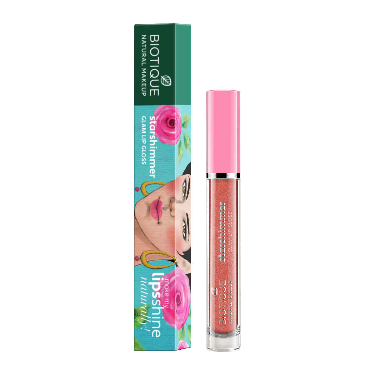 Buy Biotique Natural Makeup Starshimmer Glam Lipgloss (Peek A Boo)(3.5 ml) - Purplle
