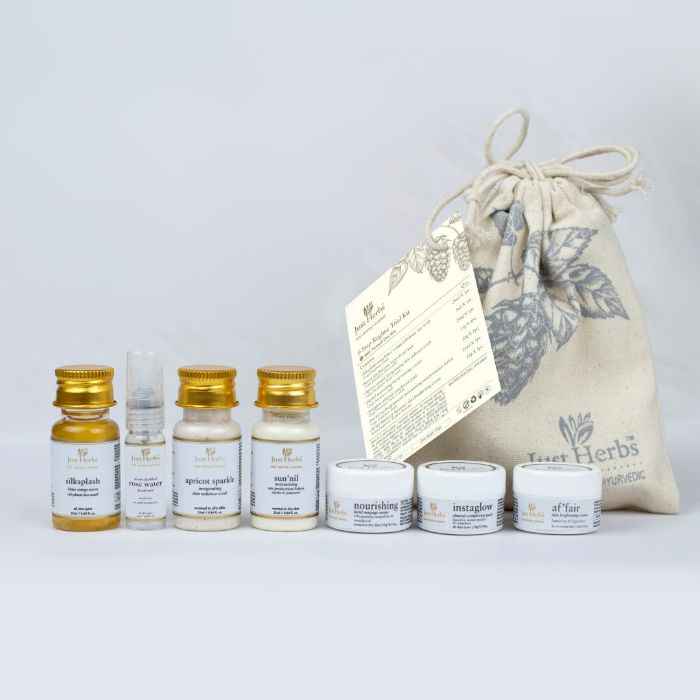 Buy Just Herbs Daily Skincare Essentials Trial kit for Normal/Dryskin Pack of 7 - Purplle