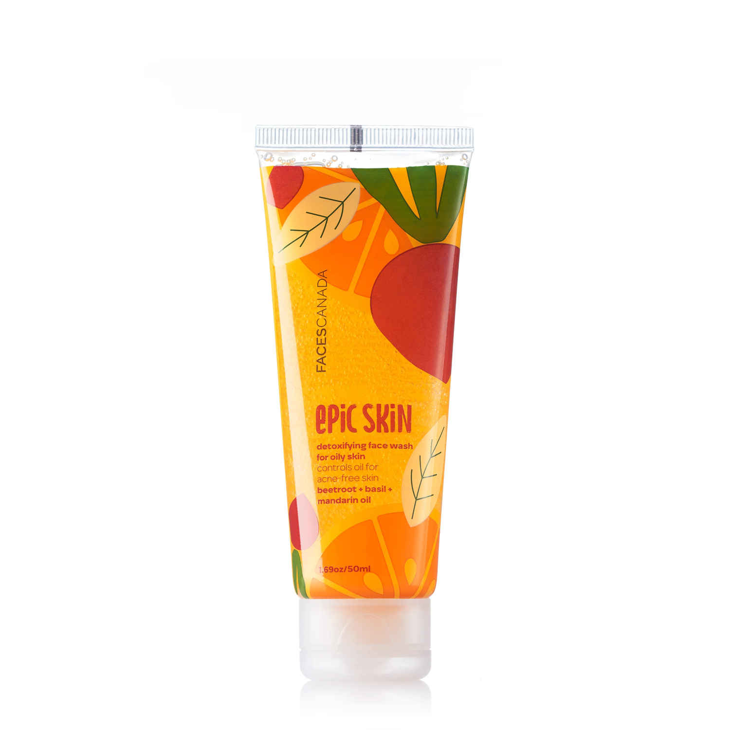 Buy FACES CANADA Epic Skin Detoxifying Face Wash For Oily Skin, 50ml | Controls Oil For Acne-Free Skin | Gentle Face Cleanser | Paraben Free | Sulphate Free - Purplle