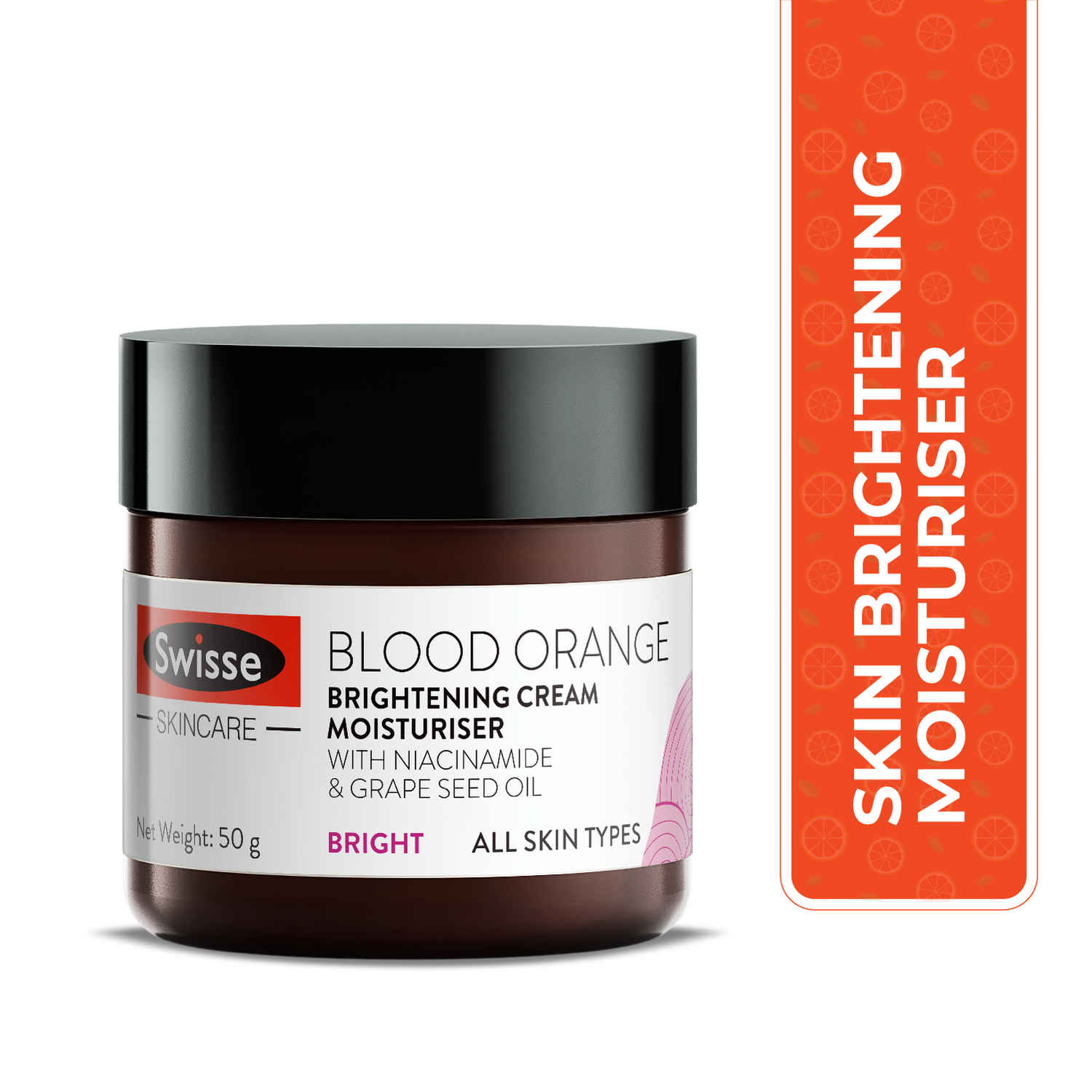 Buy Swisse Skincare Blood Orange Brightening Cream Moisturiser for Uneven Skin, Dark Spots and Pigmentation (50 gm) (For All Skin Types) - Purplle