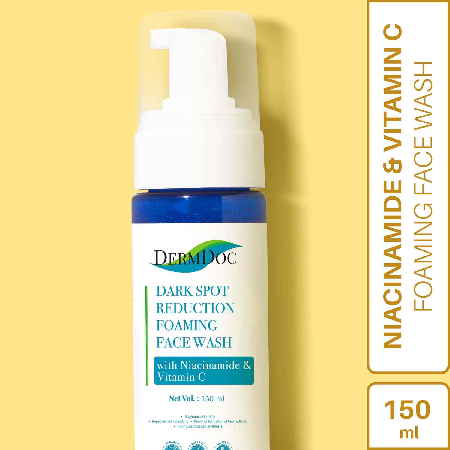 Buy DermDoc Dark Spot Reduction Foaming Face Wash with Niacinamide& Vitamin C (150ml) - Purplle