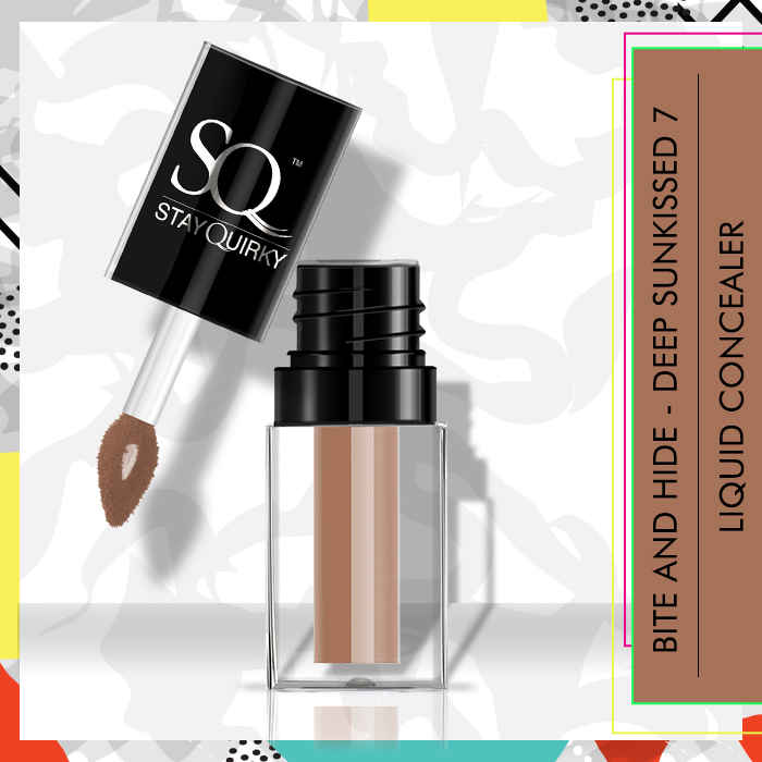 Buy Stay Quirky Bite and Hide Liquid Concealer for Dusky To Dark|15hrs Stay| Lightweight| Creaseless| Paraben Free| Vegan - Deep Sunkissed 7 (3.5 ml) - Purplle