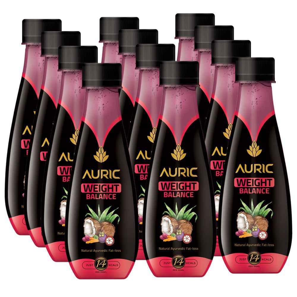 Buy Auric Weight Balance Juice, All Natural Weight Loss Drink Powered by Superherbs and Coconut Water (250 ml * 12) - Purplle