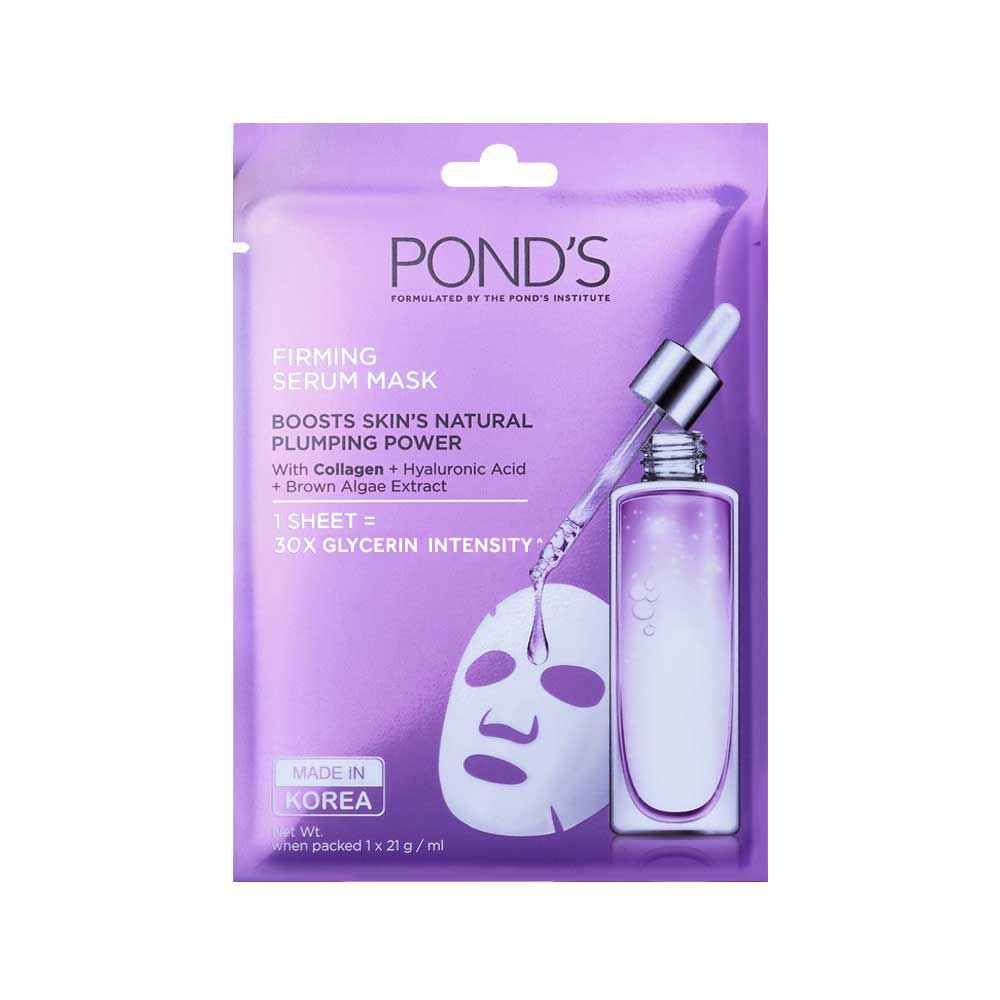 Buy Pond's Skin Firming Serum Mask With Hyaluronic Acid & Brown Algae Extract (21 g) - Purplle