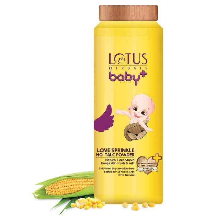 Buy Lotus Herbals Baby+ Love Sprinkle No-Talc Powder | With Natural Corn Starch | 100g - Purplle