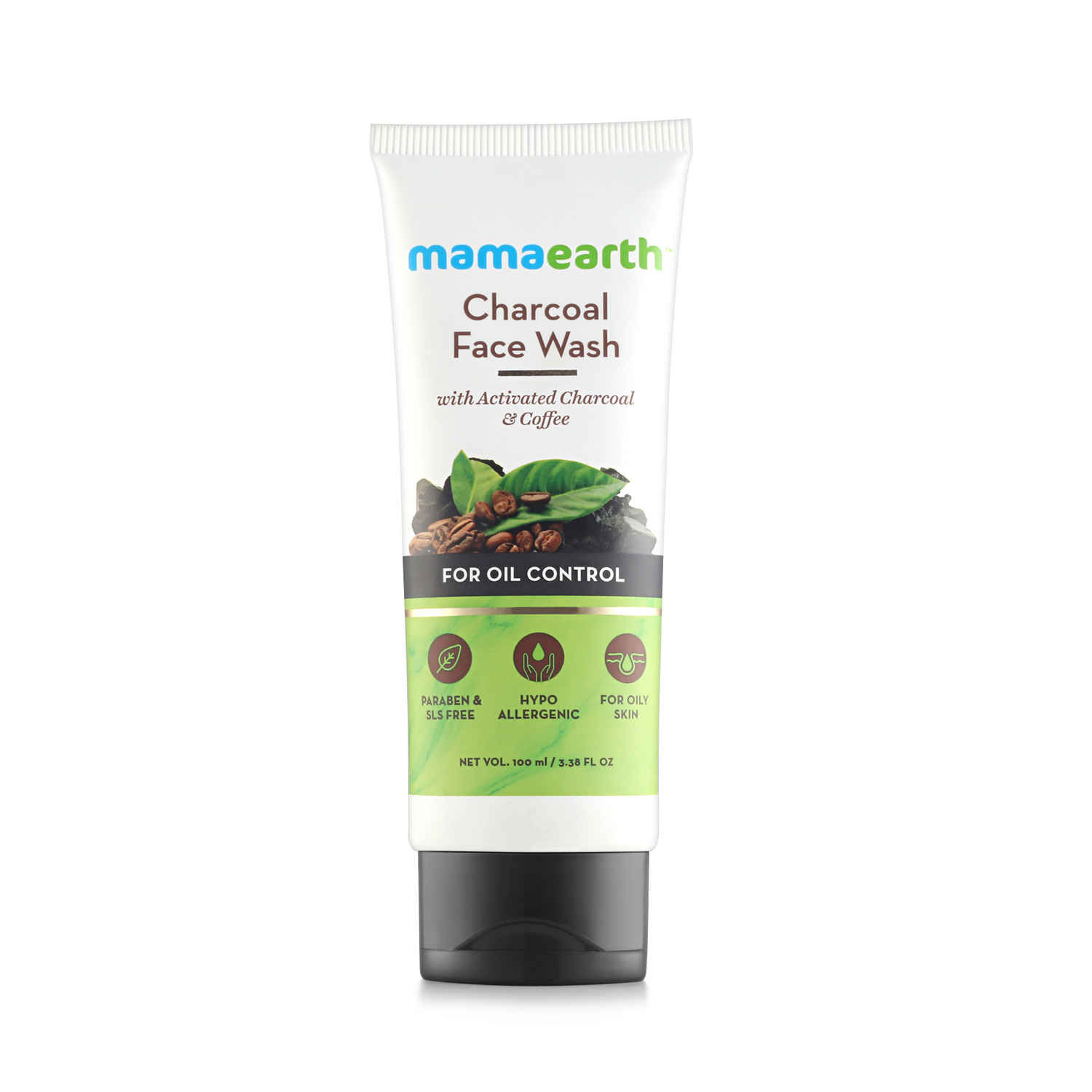 Buy Mamaearth Charcoal Natural Face Wash For Oil Control And Pollution Defence (100 ml) - For Oily Skin - Purplle