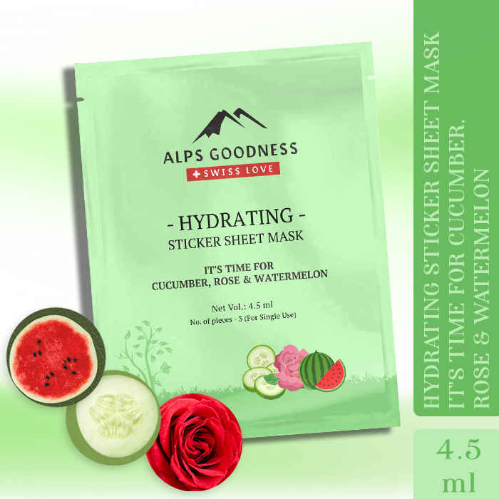 Buy Alps Goodness Hydrating Sticker Sheet Mask - Rose+Watermelon+Cucumber - Purplle
