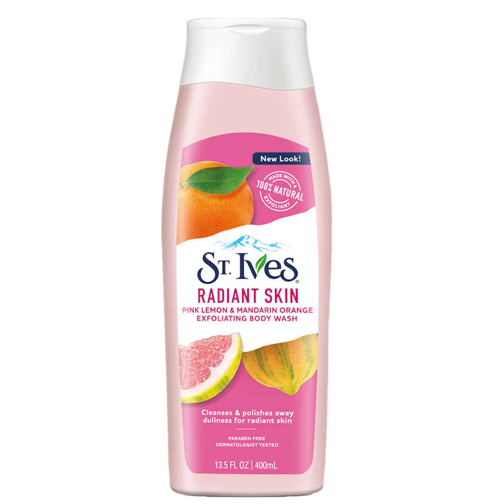Buy St.Ives Radiant Skin Pink Lemon & Mandarin Orange Exfoliating Body Wash (400 ml) - Purplle