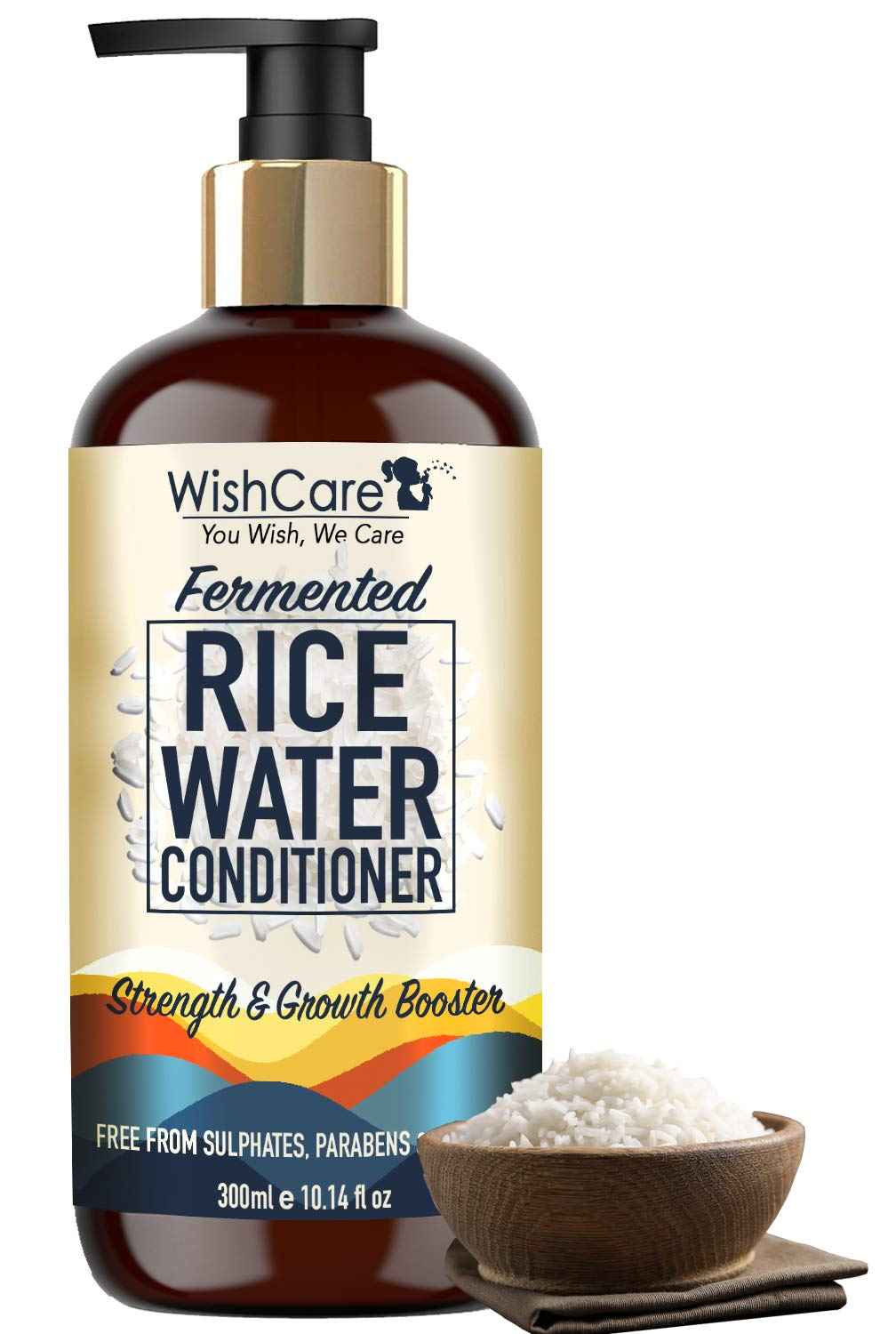 Buy WishCare Fermented Rice Water Conditioner - Strength & Growth Booster - Free from Sulphates, Silicones & Parabens - For All Hair Types - (300 ml) - Purplle