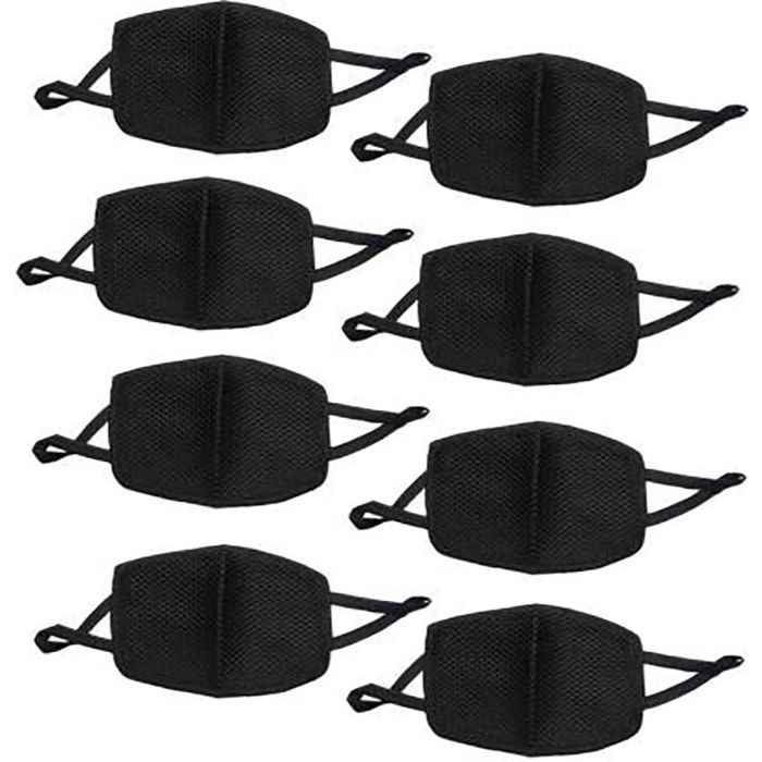 Buy Favon Pack of 8 Washable Anti Pollution Black Masks - Purplle