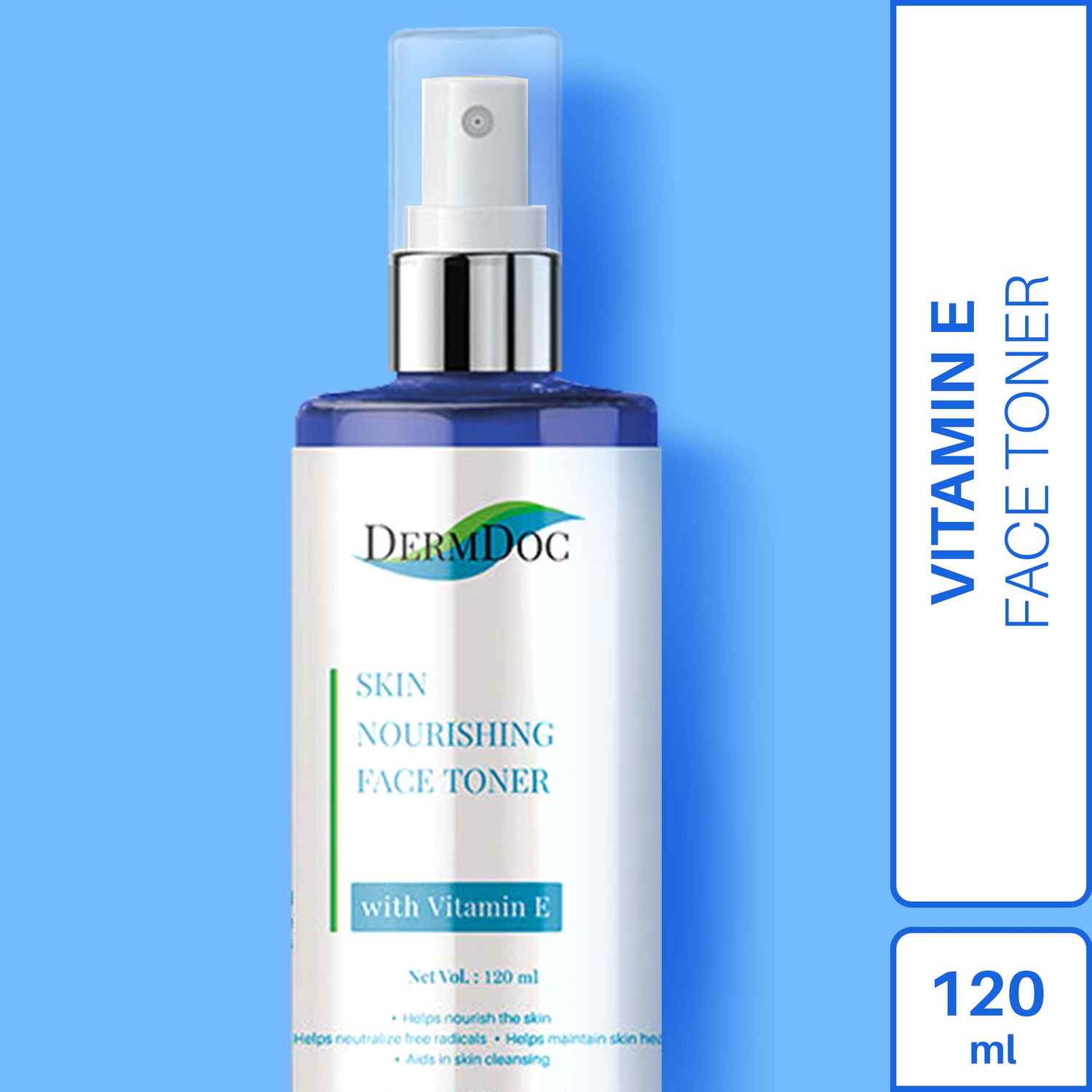 Buy DermDoc Vitamin E Face Toner (120 ml) | For All Skin Types | Lightweight Toner , Hydrates Skin | Paraben Free , Sulfate Free , Cruelty Free - Purplle