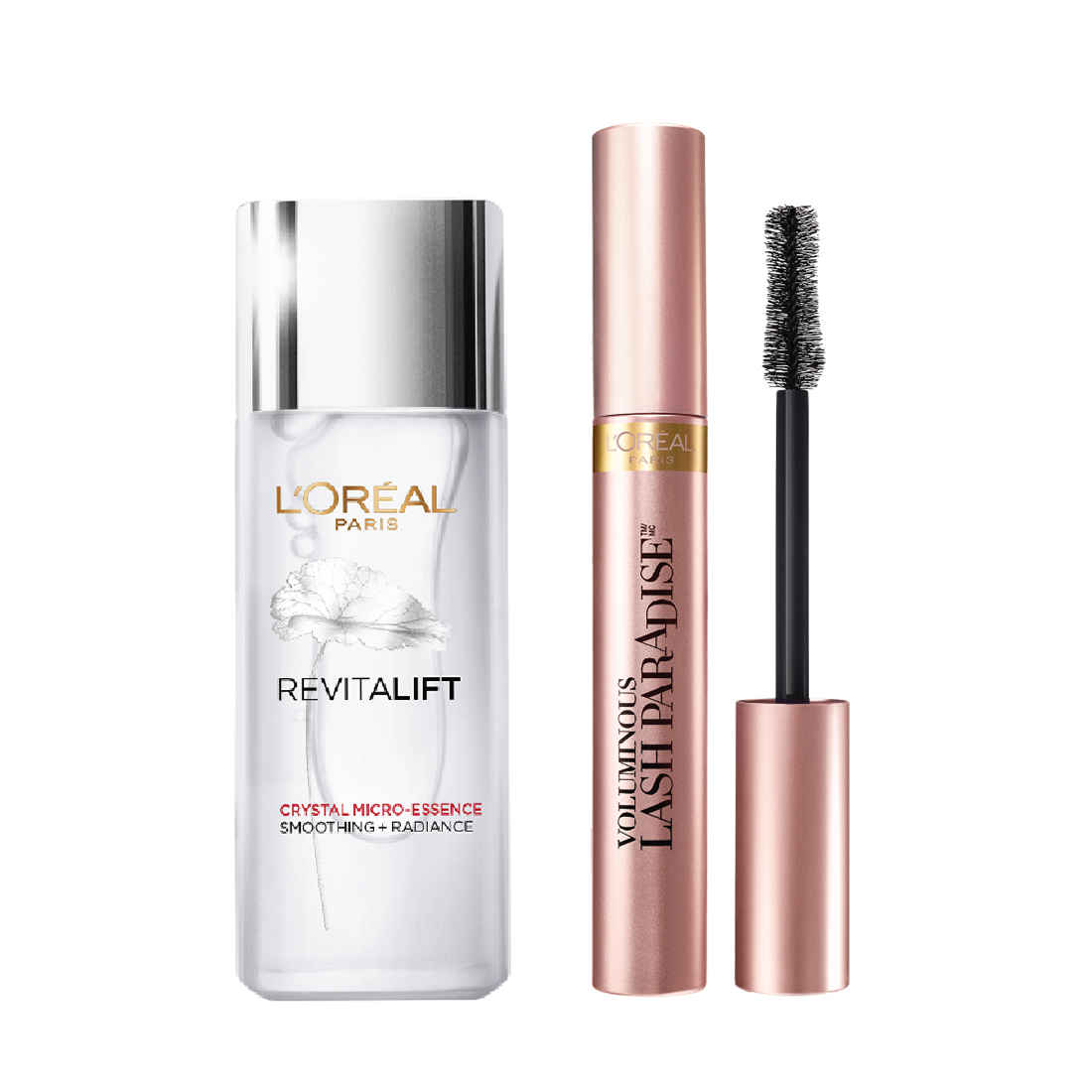 Buy L'Oreal Paris Crystal Micro-essence 65ml and L'Oreal L'Oreal Paris Lash Paradise Mascara, Waterproof, 7.6ml - Purplle