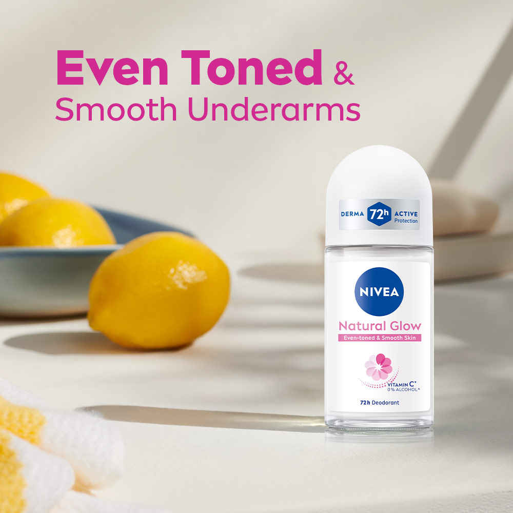 Buy NIVEA Deodorant Roll On Natural Glow Smooth Skin 50ml - Purplle