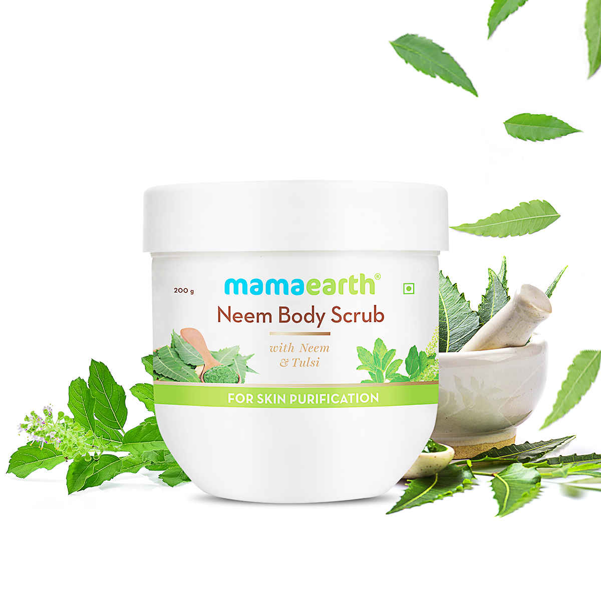 Buy Mamaearth Neem Body Scrub with Neem & Tulsi for Skin Purification (200 g) - Purplle
