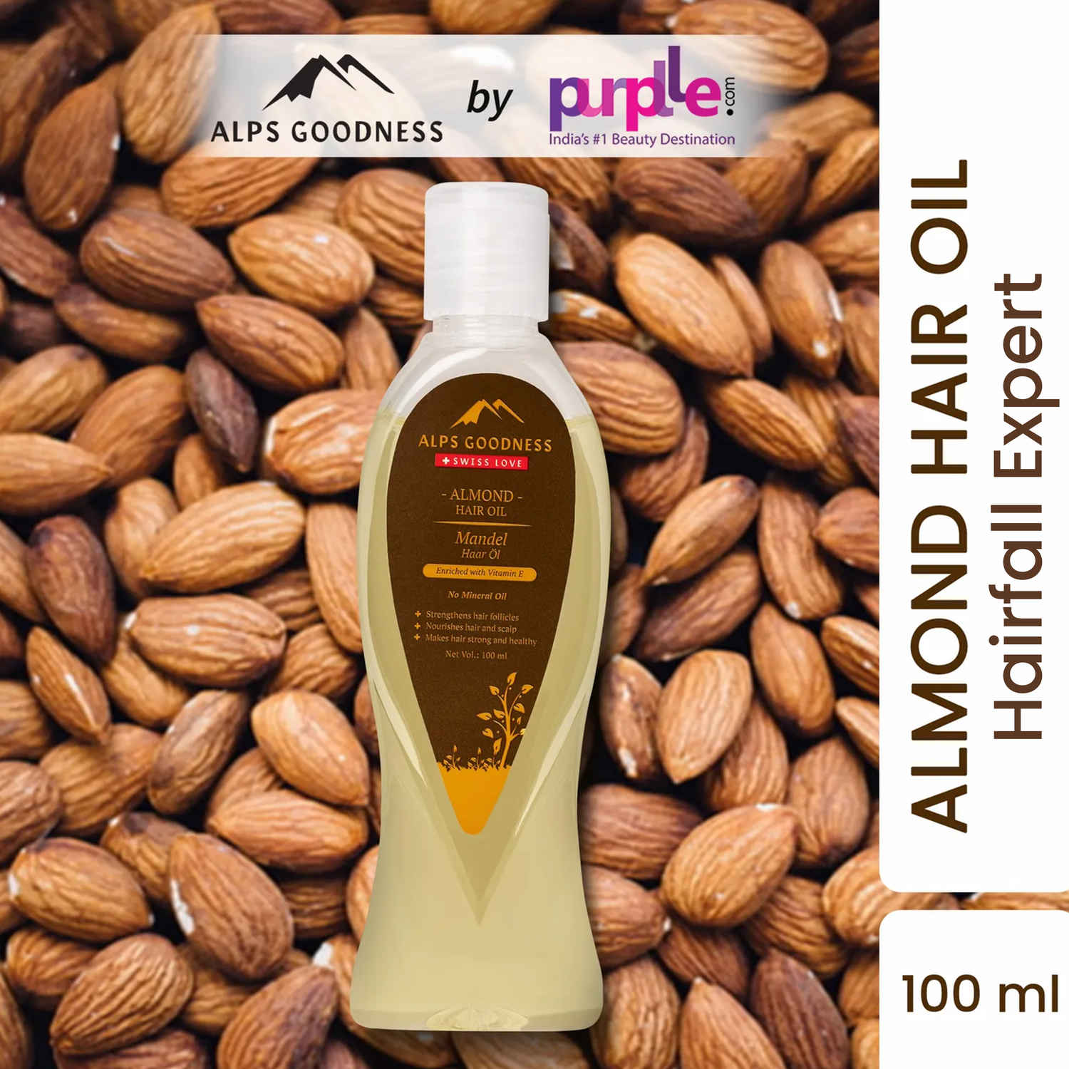 Buy Alps Goodness Almond Hair Oil (100) ml - Purplle