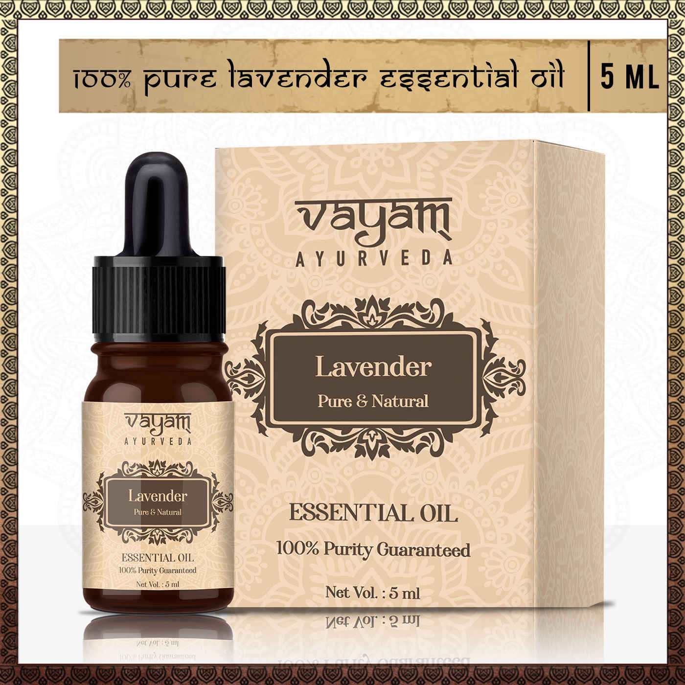 Buy Vayam Ayurveda 100% Pure Lavender Essential Oil (5 ml) | Ayurvedic | Natural | Herbal | Pure | Sulphate free | Paraben Free - Purplle