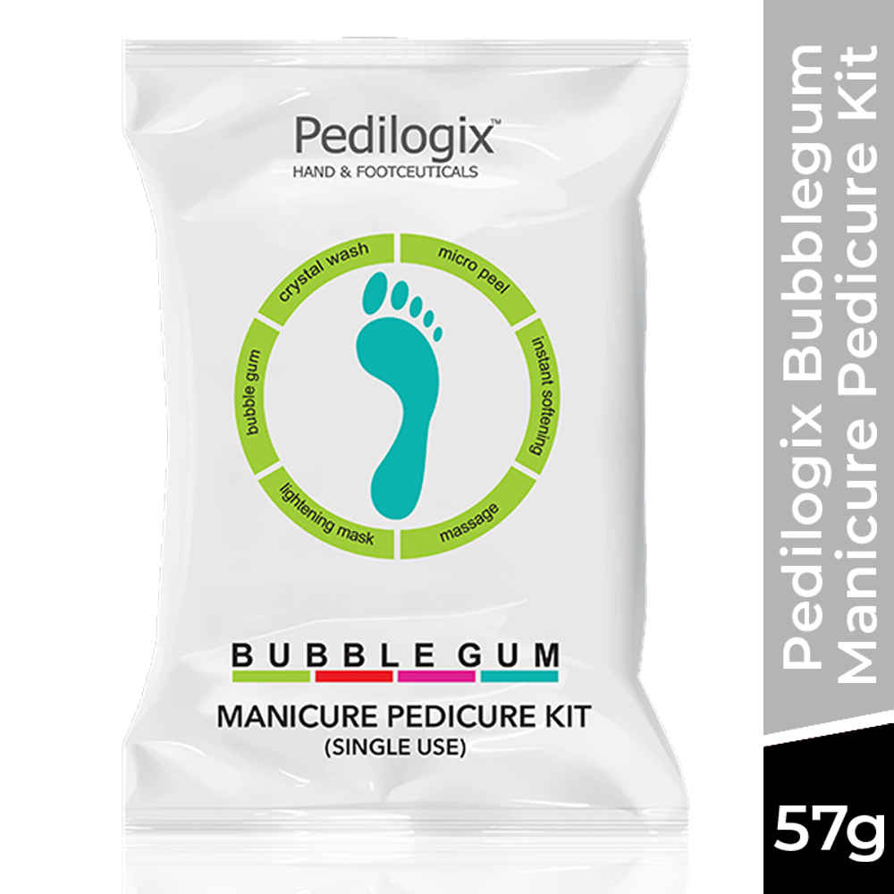 Buy O3+ Pedilogix Bubblegum Manicure Pedicure Kit for Hand and Feet Lightening, Softening and Massage (57 g) - Purplle