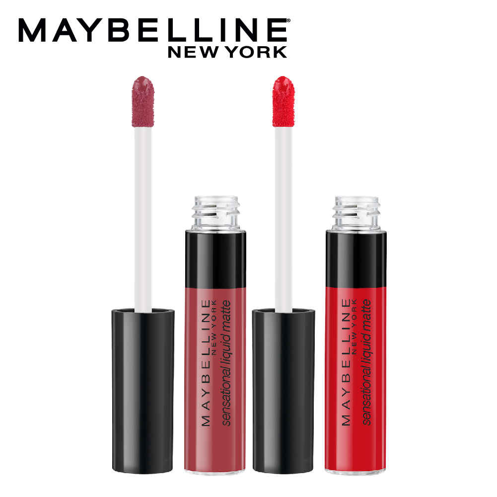 Buy Maybelline Sensational Liquid Matte Lipstick - 08 Sensationally Me + 01 To The Fullest - Purplle