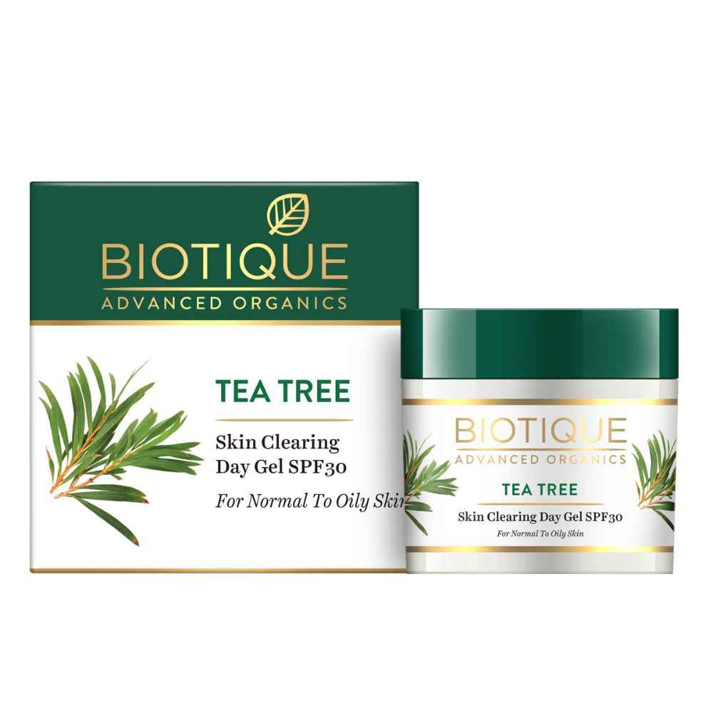Buy Biotique Advanced Organics Tea Tree Skin Clearing Day Gel SPF30 (50 g) - Purplle