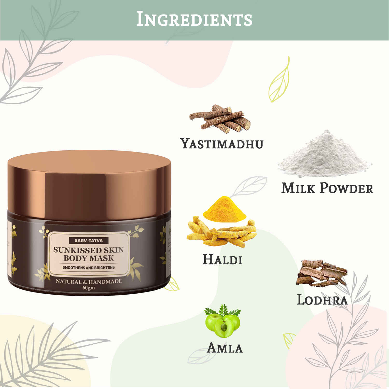 Buy ANG-TATVA Sunkissed Skin Body Mask Smoothens And Brightens Skin - Purplle