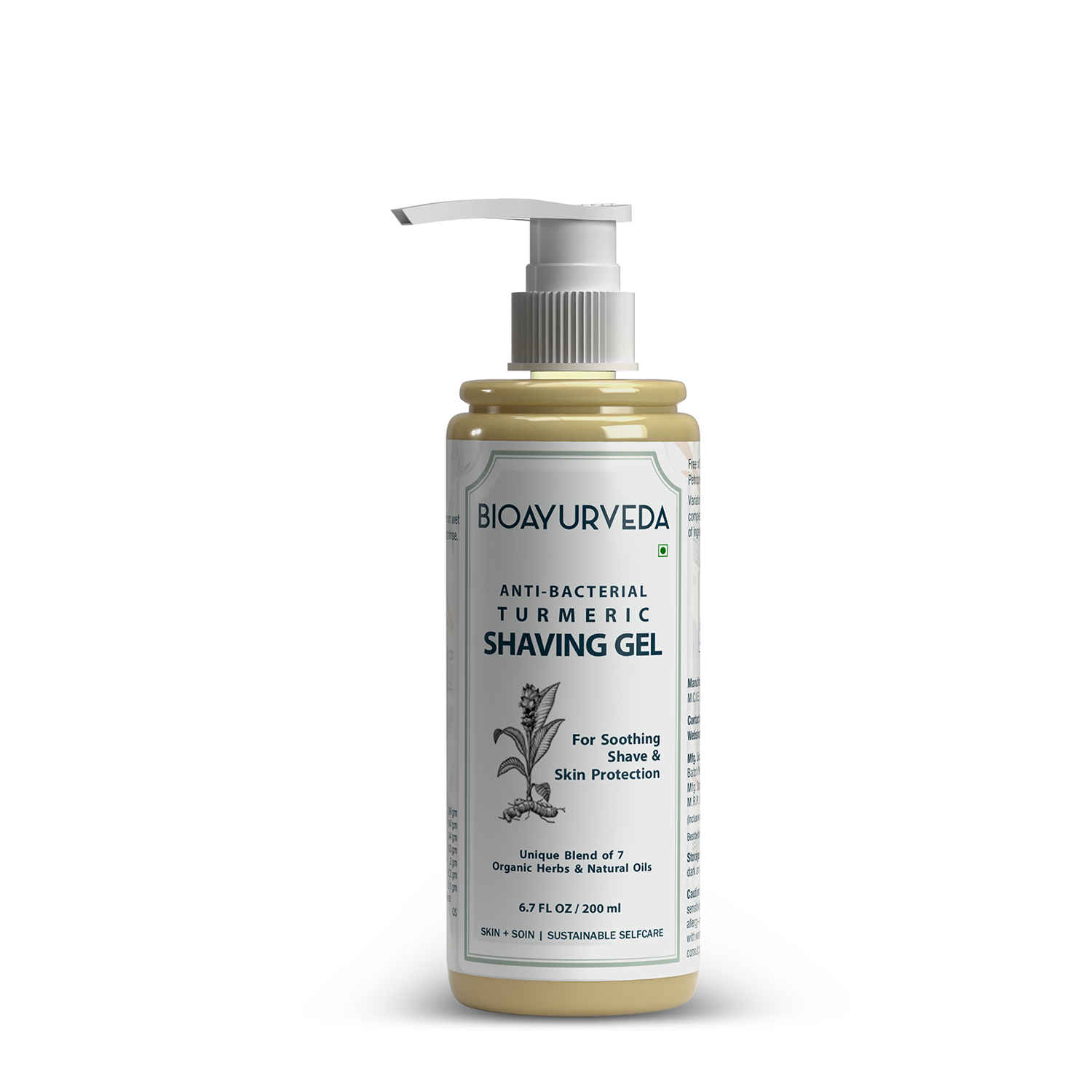 Buy BIOAYURVEDA Anti-Bacterial Turmeric Shaving Gel for Men (200 g) - Purplle