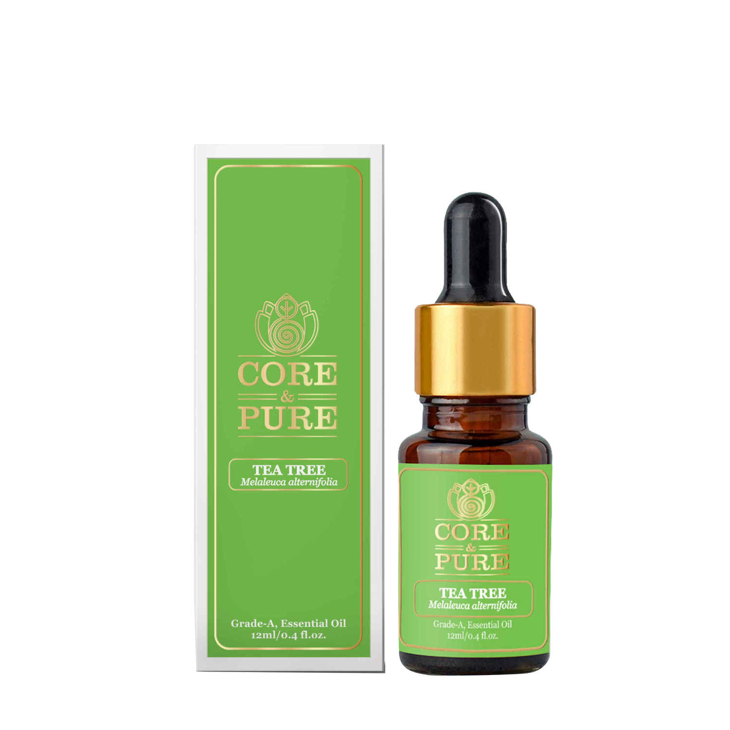 Buy CORE & PURE Tea Tree Grade-A, Essential Oil (12 ml) - Purplle
