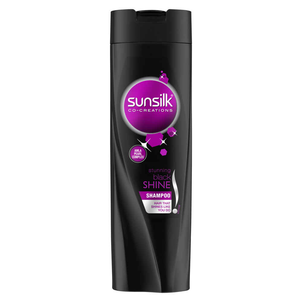 Buy Sunsilk Stunning Black Shine Shampoo ((340 ml)) - Purplle