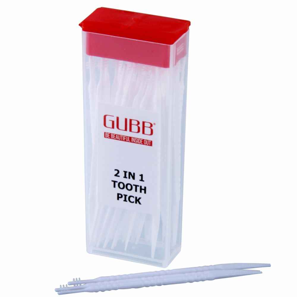 Buy GUBB 2 In 1 Interdental Toothpicks - 50 Interdental Brush Sticks - Purplle