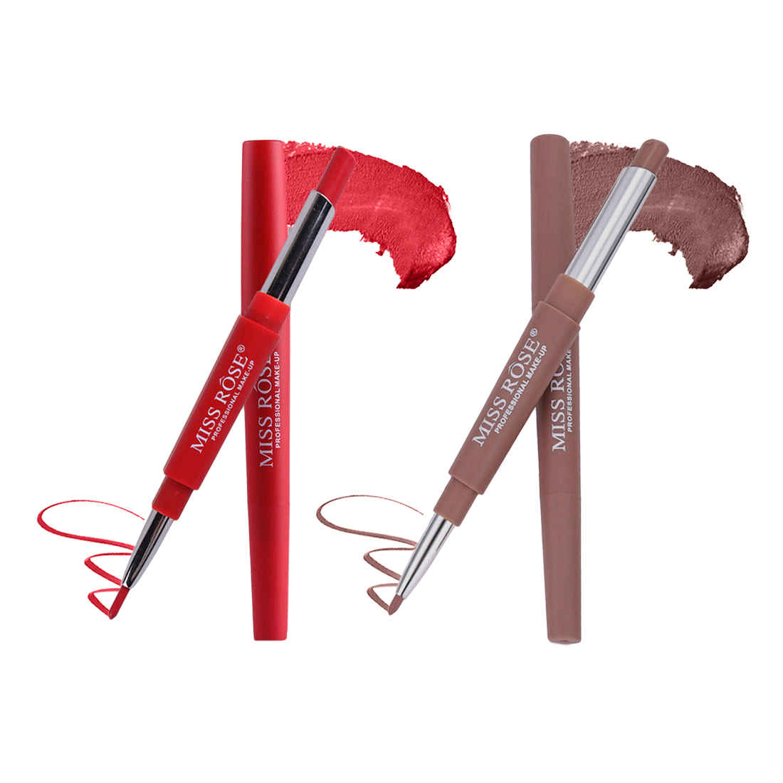 Buy Miss Rose 2 in 1 Creamy Matte lipstick Combo of 08 Flamo 33 Orchid 7102-001B08&33 - Purplle