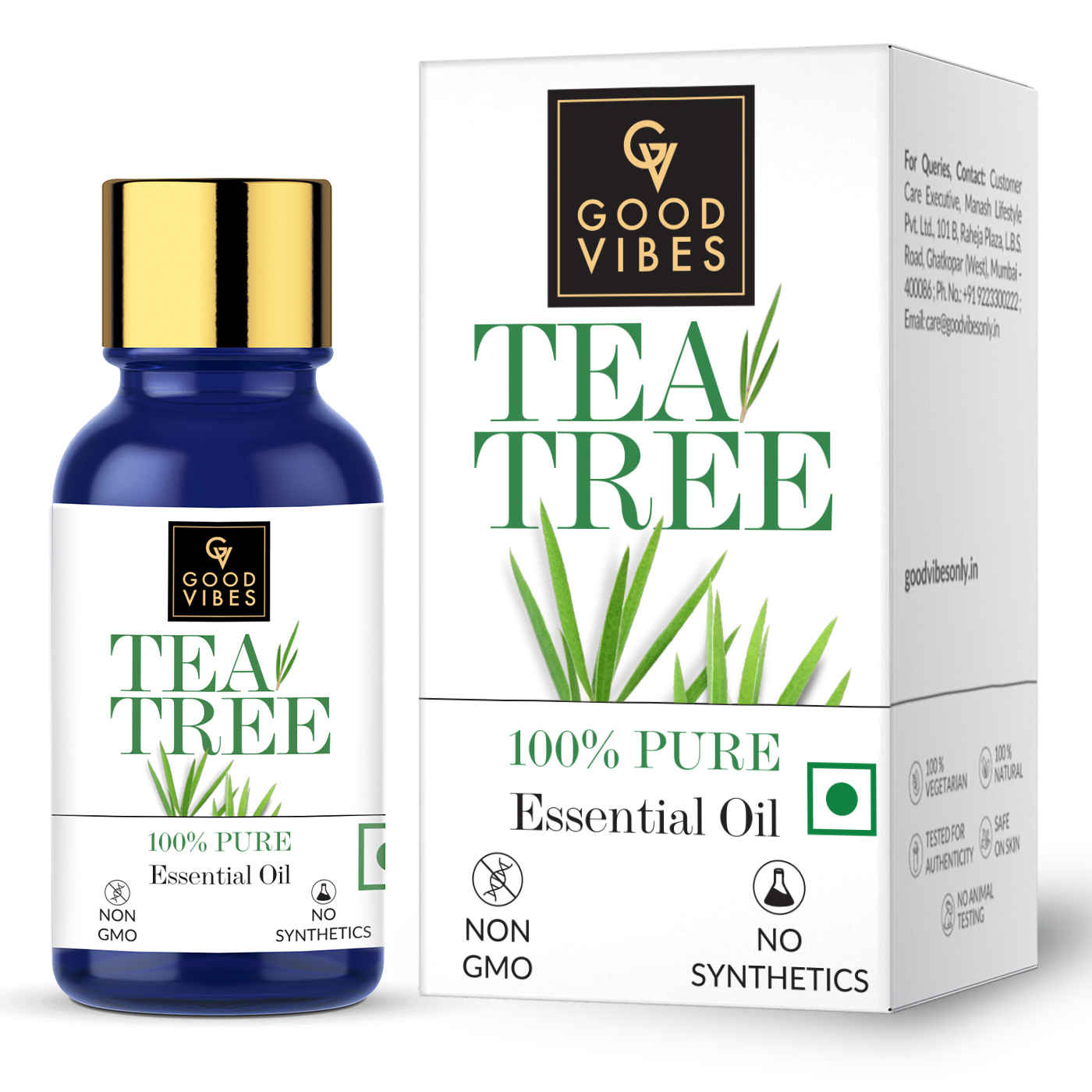 Buy Good Vibes 100% Pure Tea Tree Essential Oil(10 ml) - Purplle