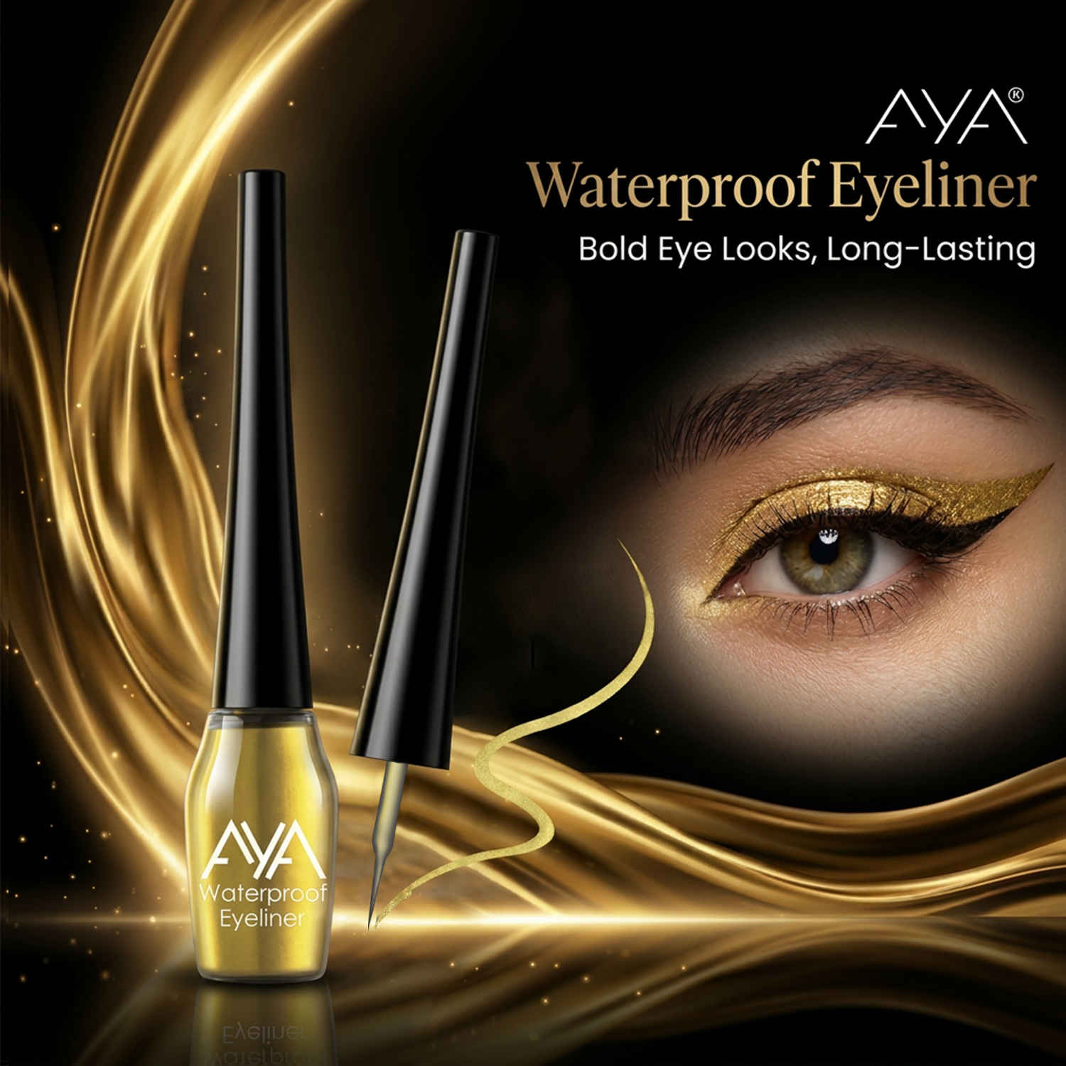 Buy AYA Waterproof Eyeliner, Golden (5 ml) - Purplle