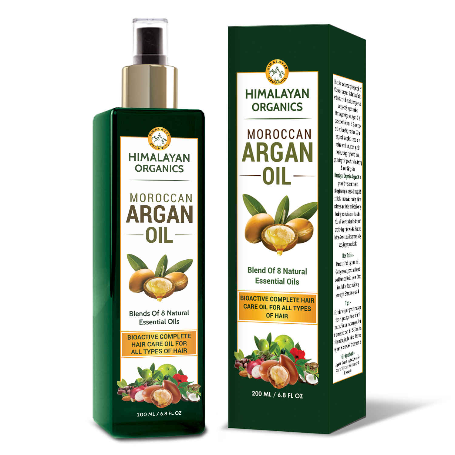 Buy Himalayan Organics Moroccan Argan Oil for Hair Growth - No Parabens & Mineral Oil, 200 ml - Purplle