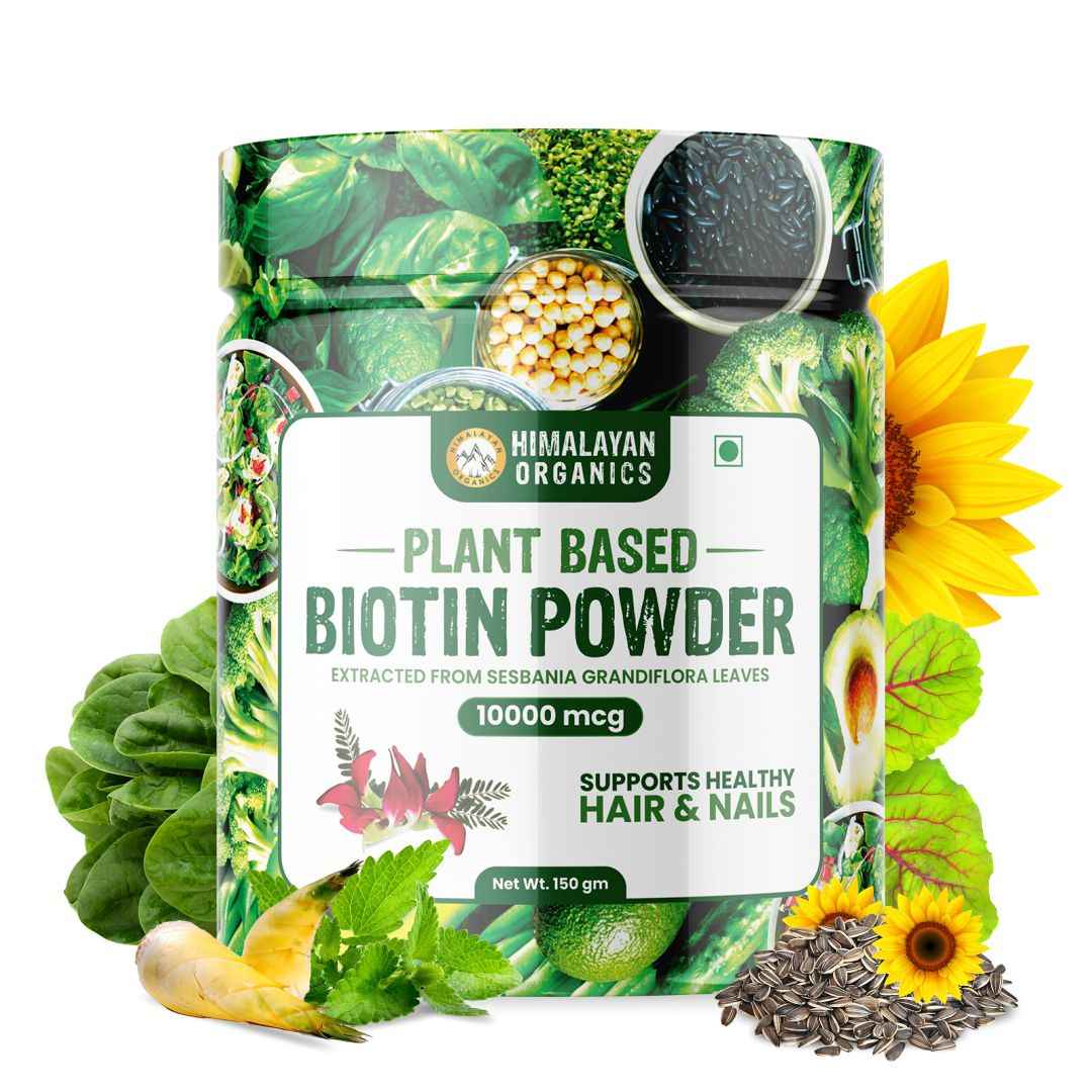 Buy Himalayan Organics Plant Based Biotin Powder 10,000mcg (from Sesbian Grandiflora) - 150gm - Purplle