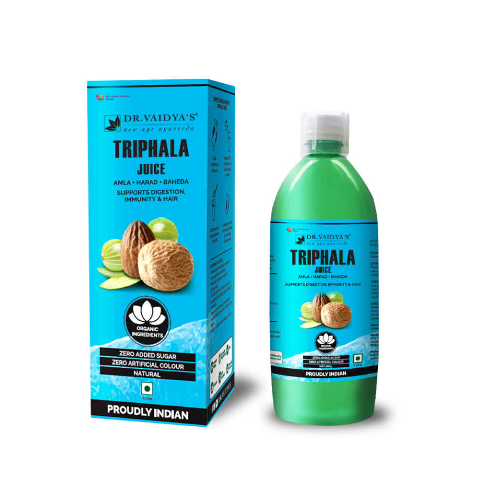 Buy Dr. Vaidya's Triphala Juice - Amla Harad Baheda - Supports Digestion , Immunity & Hair (1 LTR) - Vegetarian , Zero Added Sugar - Purplle