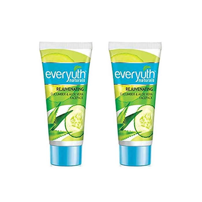 Buy EverYuth Rejuvenating Cucumber Aloevera Face Pack (50 g) Pack of 2 - Purplle