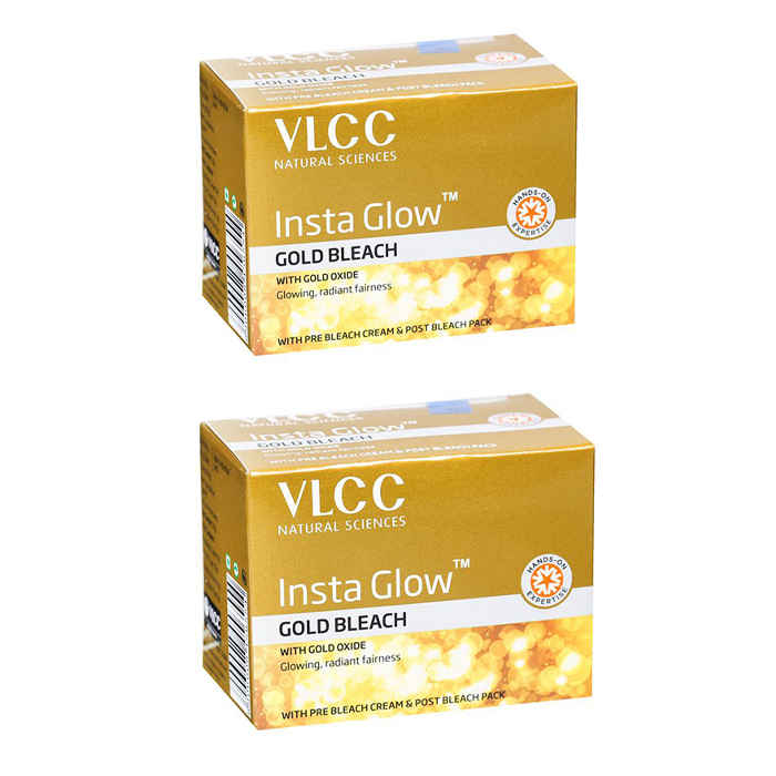 Buy VLCC Insta Glow Gold Bleach (30 g) Pack of 2 - Purplle