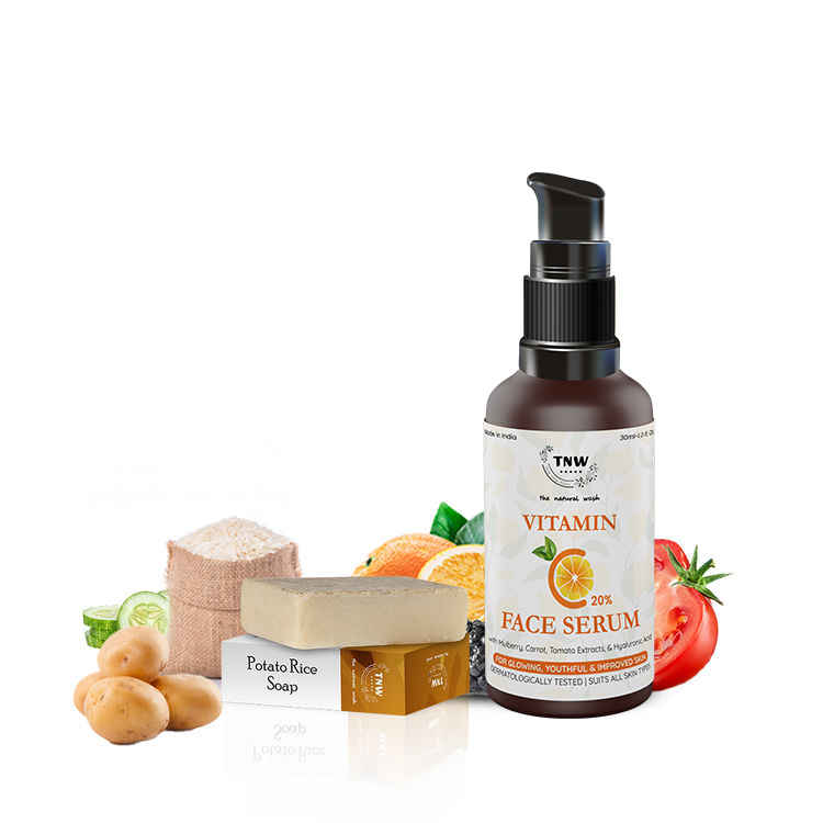 Buy TNW - The Natural Wash Potato Rice Soap and Vitamin C Face Serum Combo (Sulphate/Paraben-Free) - Purplle
