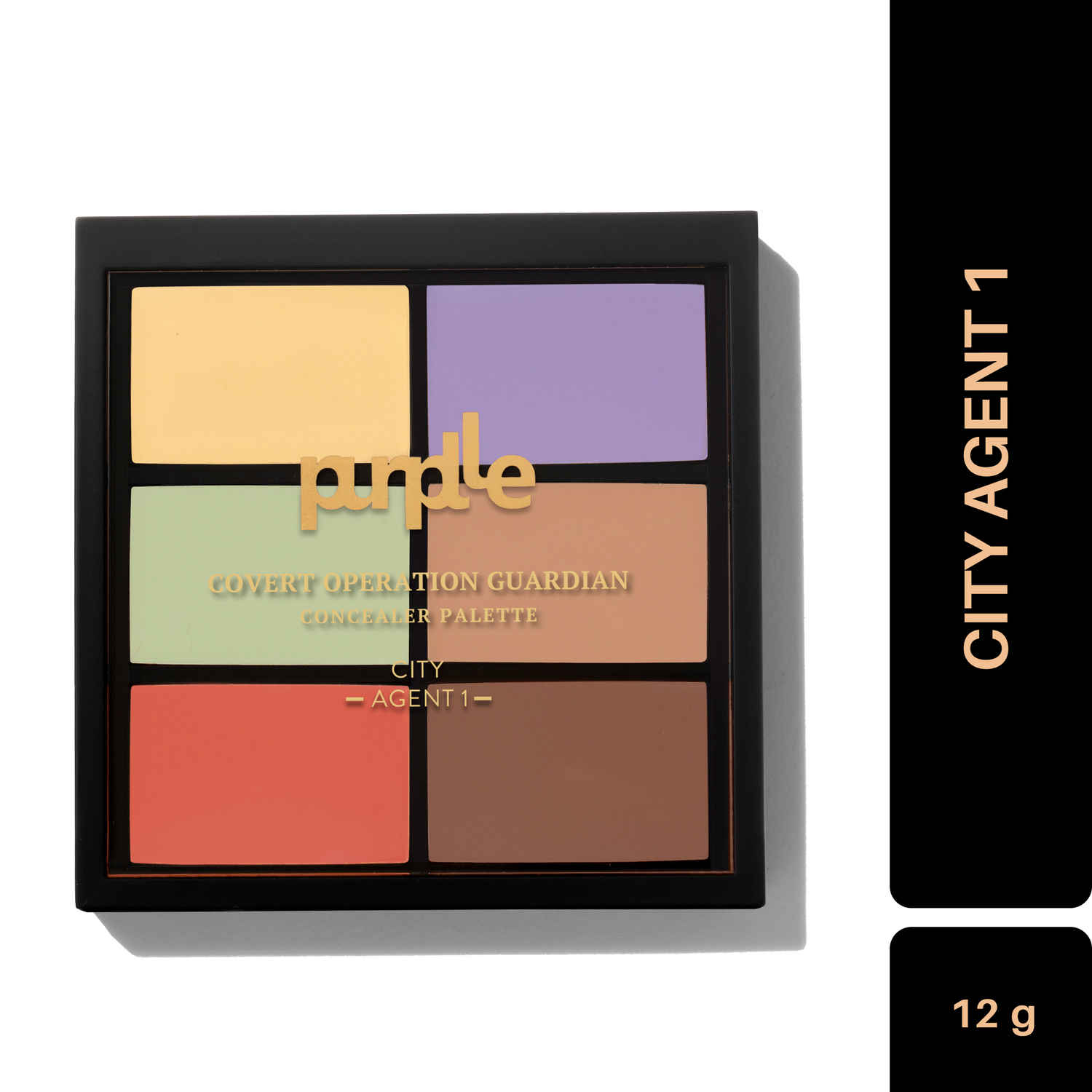 Buy Purplle Concealer Palette Covert Operation Guardian | All Skin Types| Medium to buildable coverage | Cruelty Free| Conceal, Contour, Colour Corrector| Matte - City Agent 1 (12 g) - Purplle