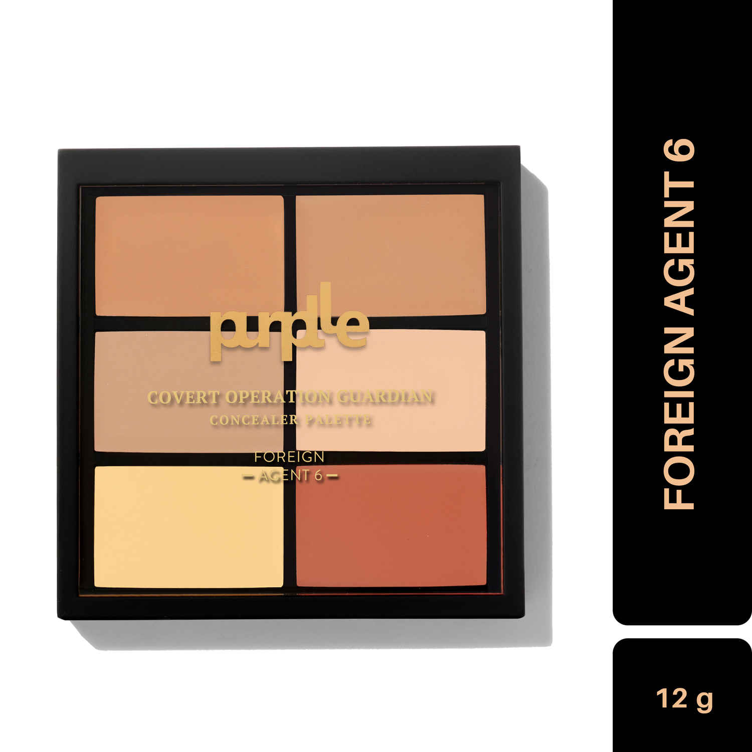 Buy Purplle Concealer Palette Covert Operation Guardian | Wheatish Skin| Medium to buildable coverage | Cruelty Free| Conceal, Contour, Colour Corrector| Matte - Foreign Agent 6 (12 g) - Purplle