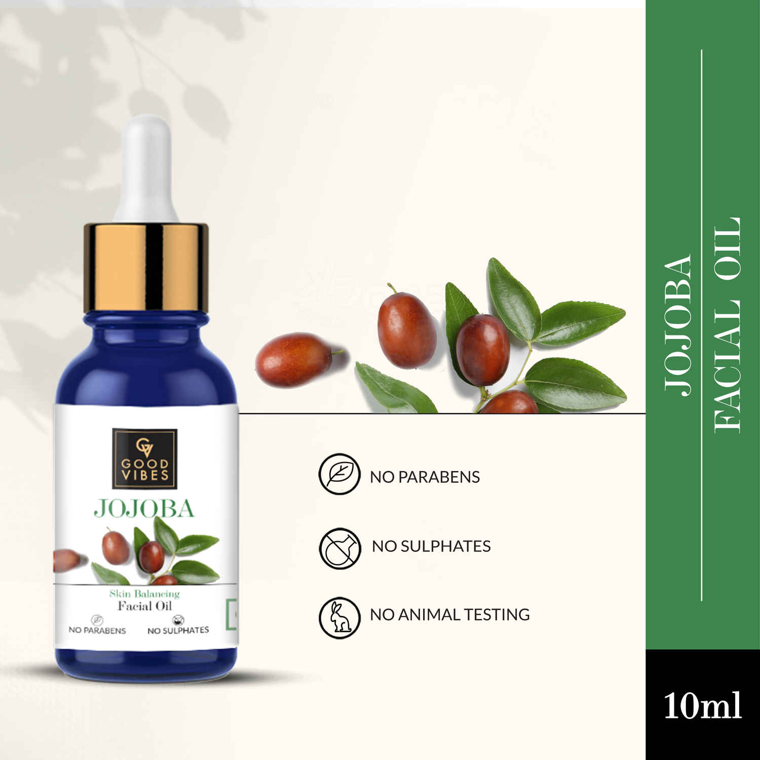 Buy Good Vibes Skin Balancing Facial Oil - Jojoba (10 ml) - Purplle
