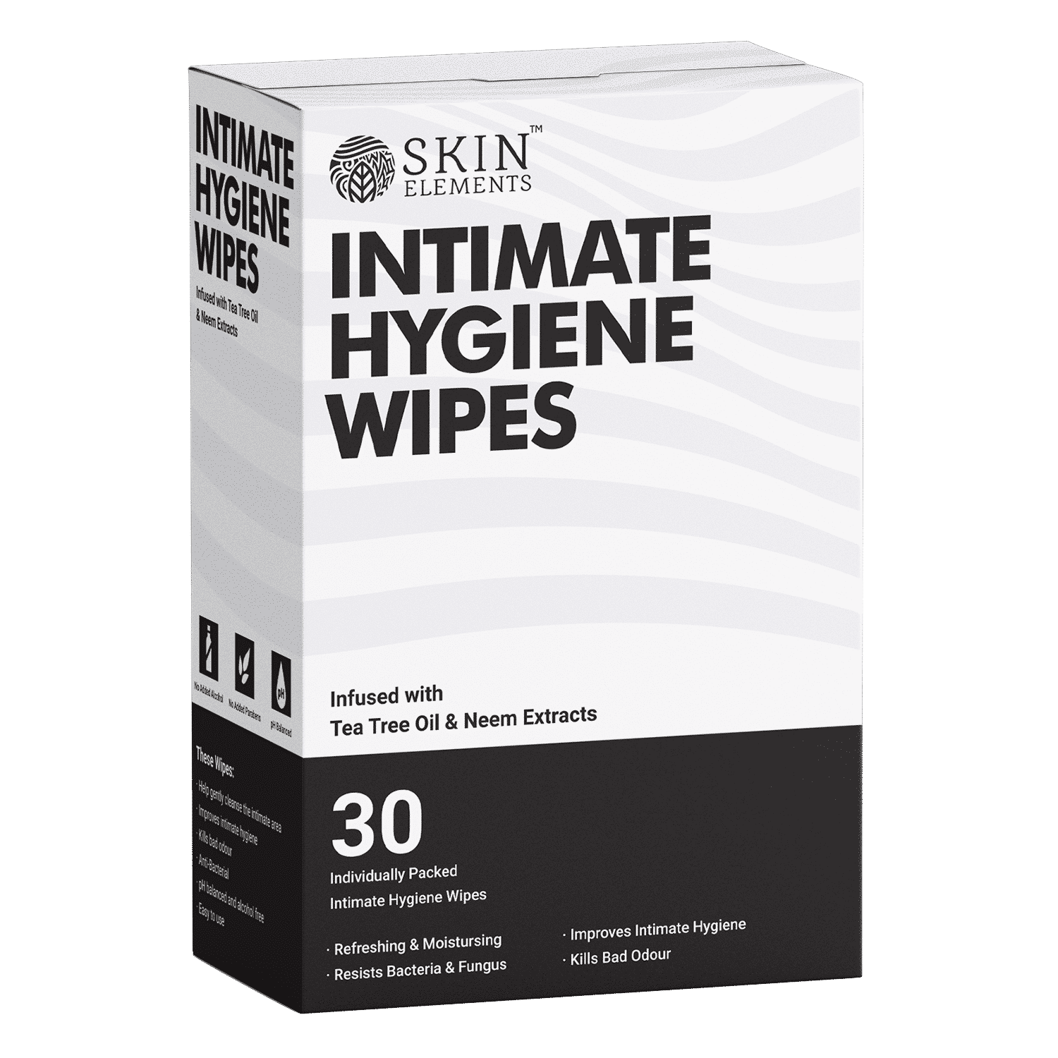 Buy Skin Elements Intimate Hygiene Wipes With Tea Tree Oil & Neem Extracts Avoids Itching & Allergies (Pack of 30) - Purplle