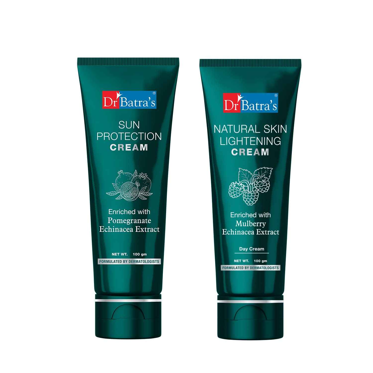 Buy Dr Batra's Sun Protection Cream - 100 gm and Natural Skin Lightening Cream - 100 gm ( Pack of 2 Men and Women) - Purplle