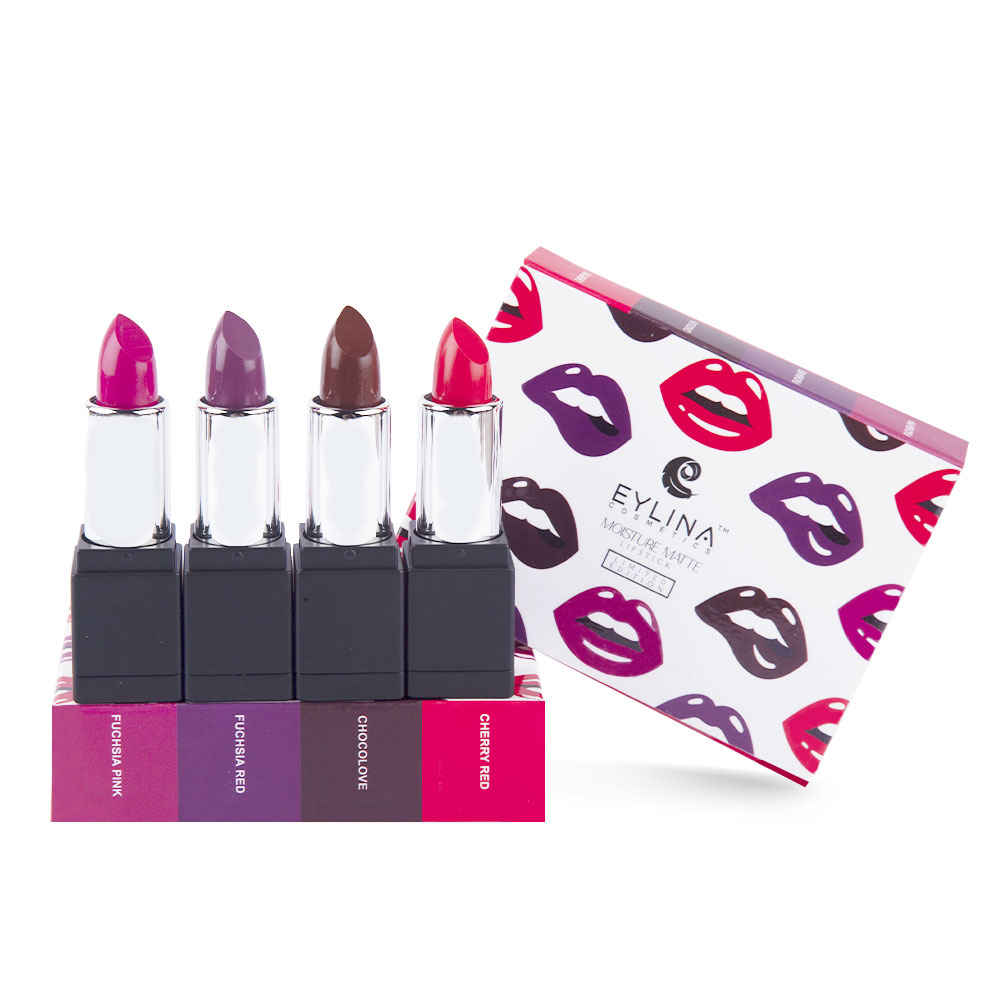 Buy Eylina Moisture Matte Lipstick Kit - MMK 001 - Mix of Red, Brown, Maroon, Pink - Purplle