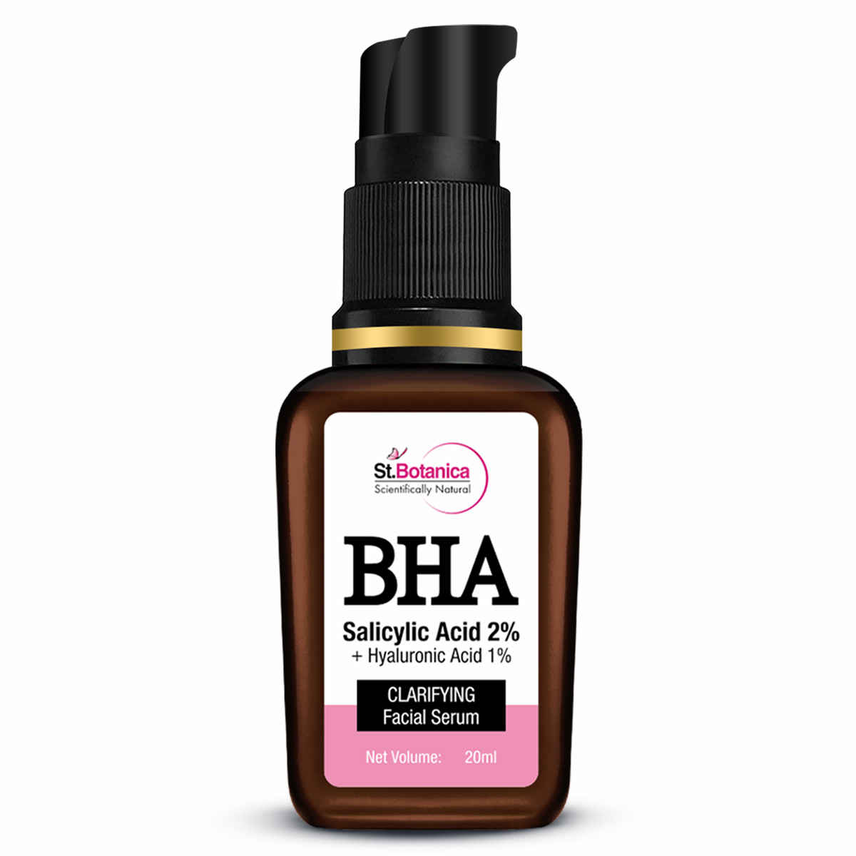 Buy StBotanica BHA Salicylic Acid 2% + Hyaluronic Acid 1% Skin Clarifying Face Serum, 20ml - Purplle